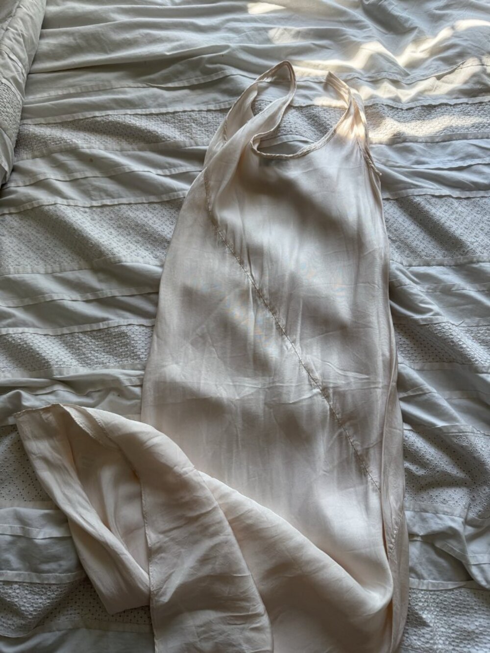 Babaton White Satin Slip Dress Size XS